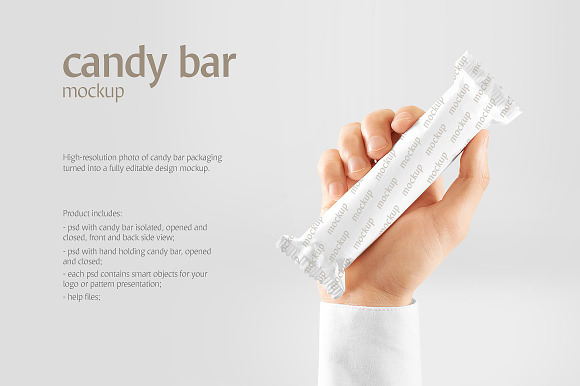 candy bar mockup in Product Mockups - product preview 1