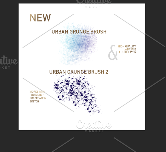 Urban Grunge Brush Set in Photoshop Brushes - product preview 2