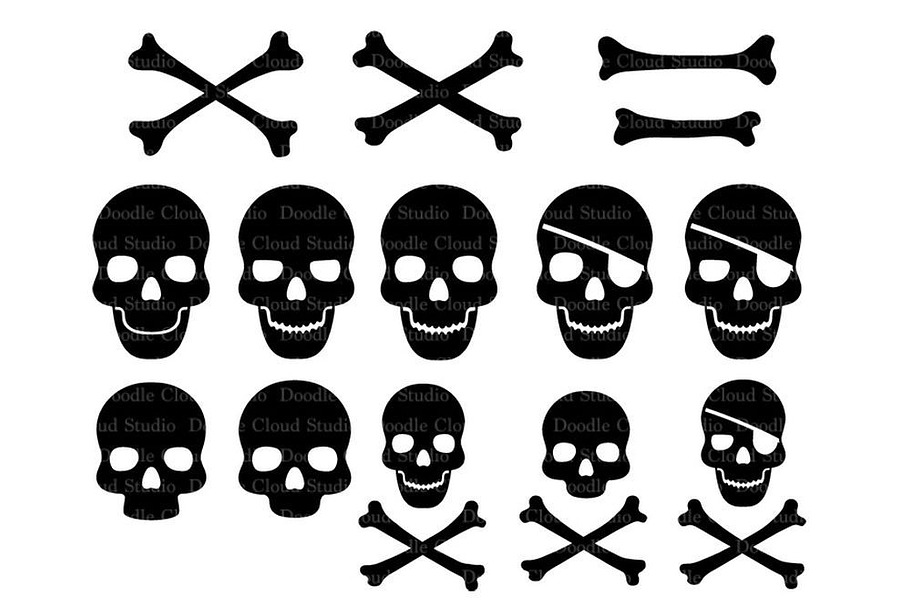 Skull and Cross Bones SVG files