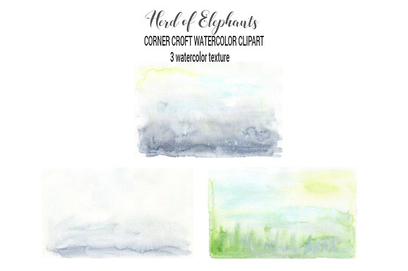 Watercolor Elephant Clipart in Illustrations - product preview 4