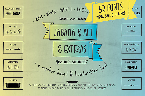 Jabana – 52 Fonts Bundle in Display Fonts - product preview 4