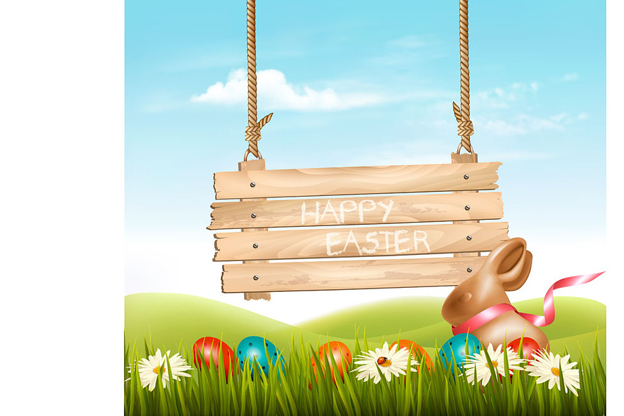 Happy Easter background. in Illustrations - product preview 8