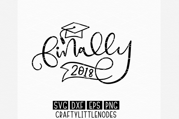 Finally - Hand Lettered Graduation  in Illustrations - product preview 1