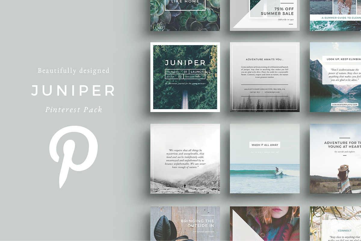 J U N I P E R  Pinterest Pack in Pinterest Templates - product preview 8