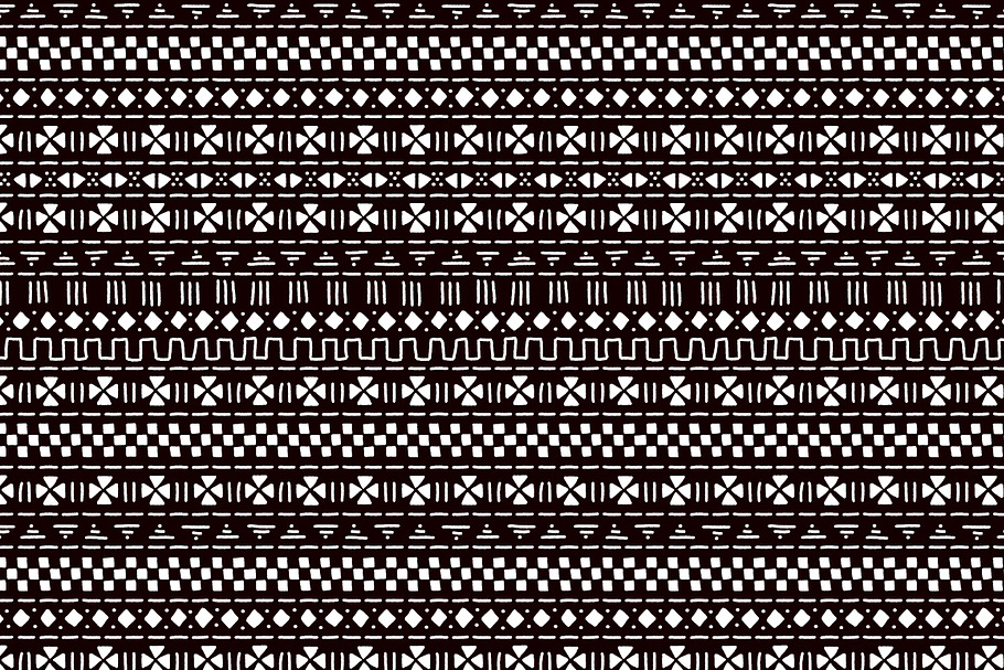 Mudcloth geometric seamless pattern in Patterns - product preview 8