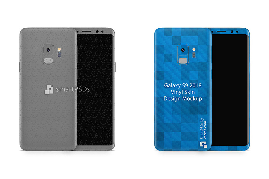 Galaxy S9 Mobile Skin PSD Mockup