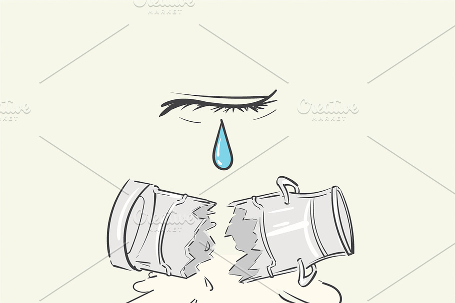 Cry over spilt milk in Illustrations - product preview 8
