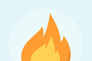Illustration of a burning fire