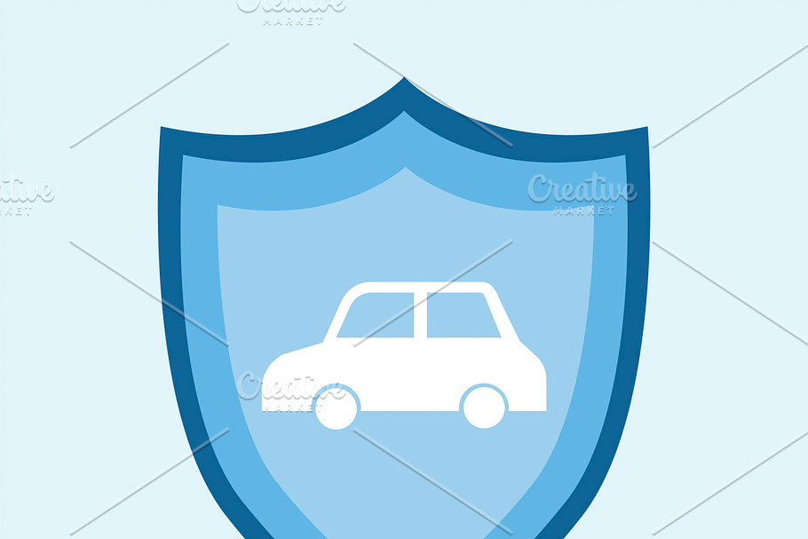 Illustration of a car insurance icon
