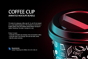 Coffee Cup Animated Mockups Bundle