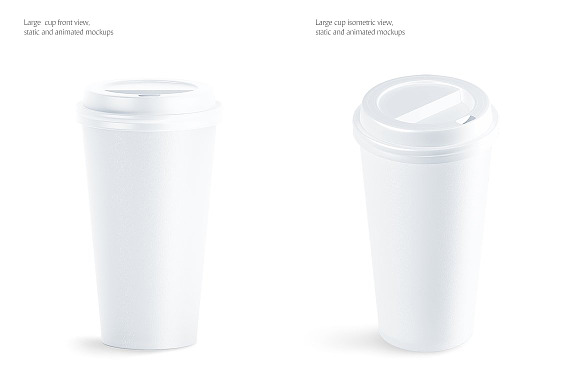 Large Coffee Cup Animated Mockup in Product Mockups - product preview 2