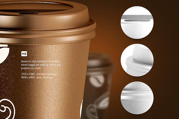 Large Coffee Cup Animated Mockup in Product Mockups - product preview 3