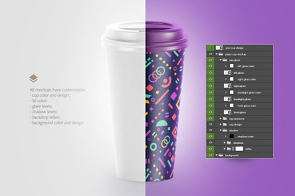 Large Coffee Cup Animated Mockup in Product Mockups - product preview 4
