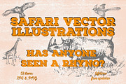 52 Safari Vector Illustrations