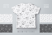 Cute cats 4 patterns