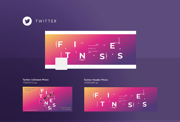 Social Media Pack | Fitness Training in Social Media Templates - product preview 3
