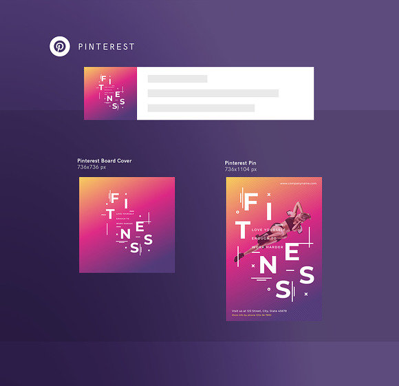 Social Media Pack | Fitness Training in Social Media Templates - product preview 4