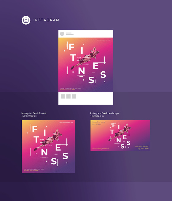 Social Media Pack | Fitness Training in Social Media Templates - product preview 9