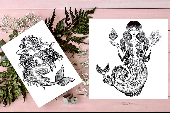 Mermaid Mini Set in Illustrations - product preview 1