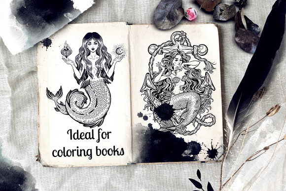 Mermaid Mini Set in Illustrations - product preview 8