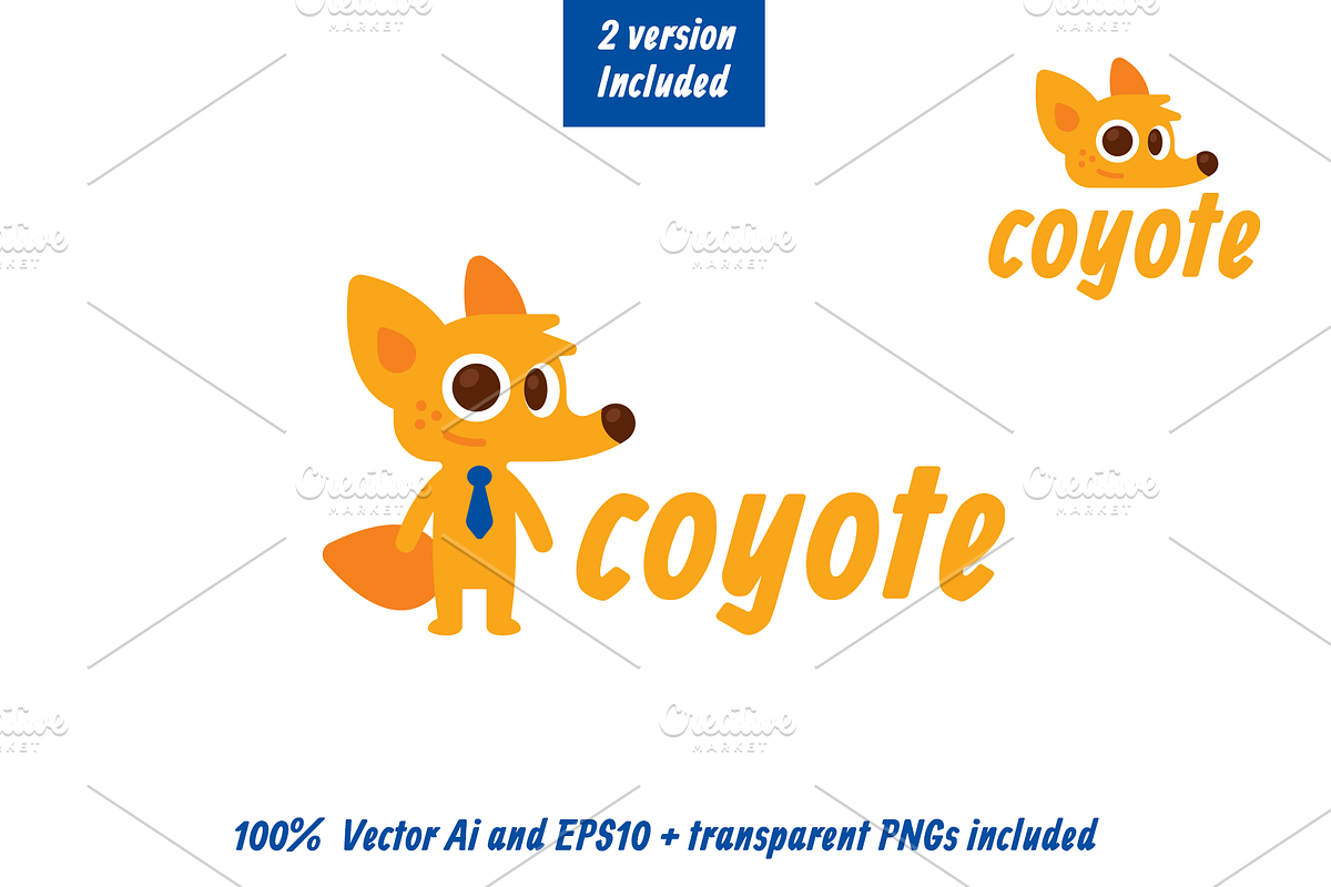 Coyote Logo Mascot in Logo Templates - product preview 8