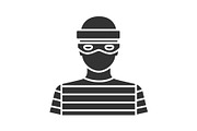Robber glyph icon