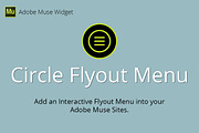 Circle Flyout Menu Adobe Muse Widget