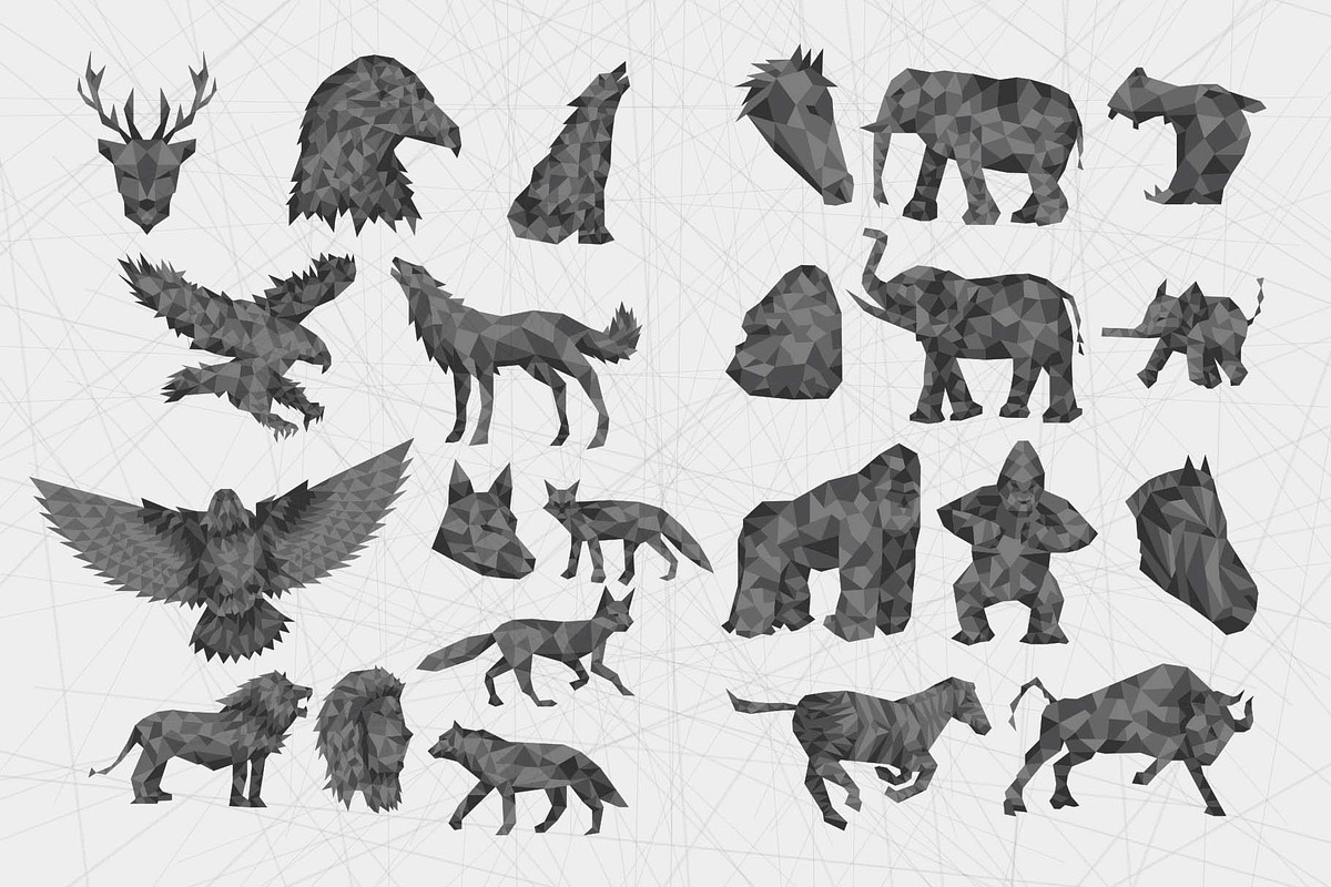 94 Geometric Animals in Illustrations - product preview 8