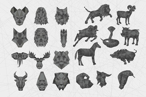 94 Geometric Animals in Illustrations - product preview 2