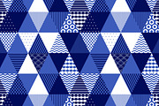 Blue and white geometric seamless 