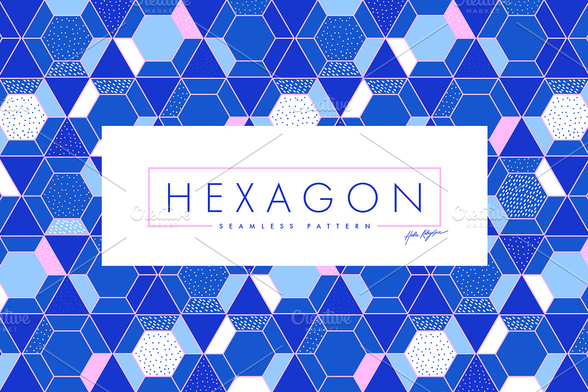 Geometric seamless pattern Hexagons in Patterns - product preview 8