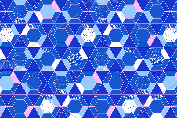 Geometric seamless pattern Hexagons in Patterns - product preview 1