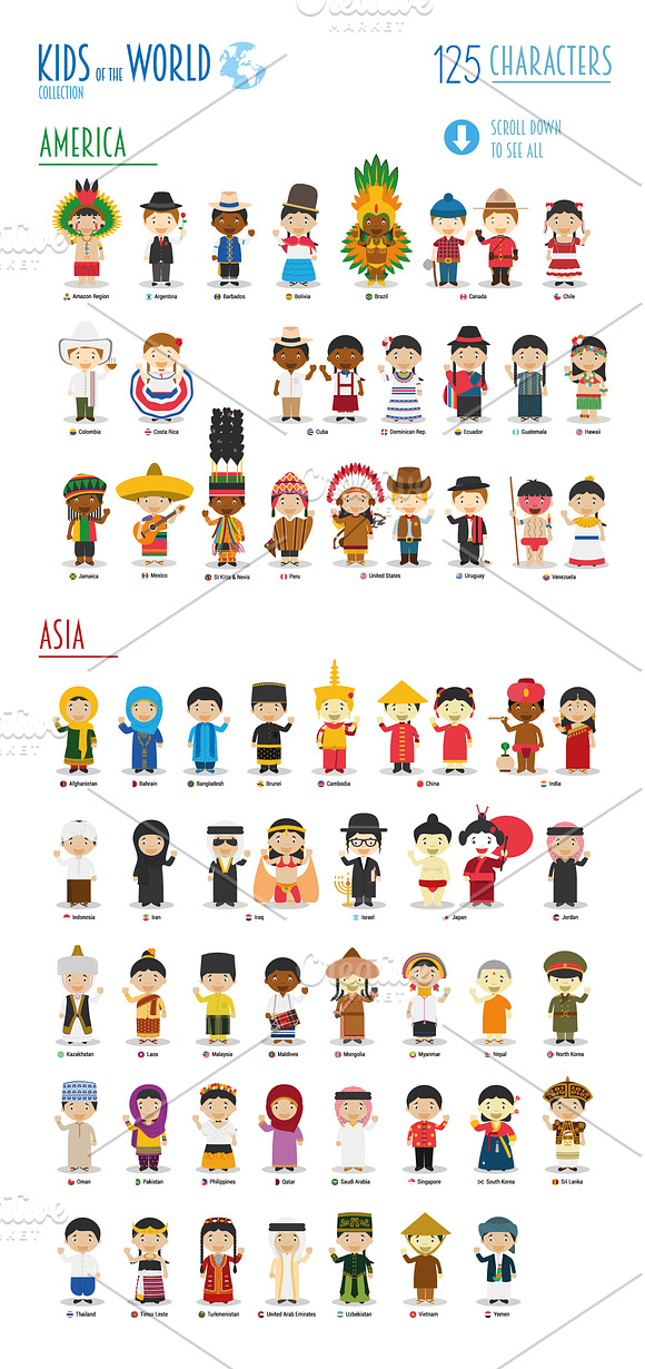 MEGABUNDLE Kids Characters Sets in Illustrations - product preview 2