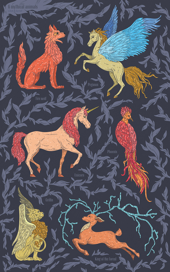 Mythical Animals patterns in Patterns - product preview 5