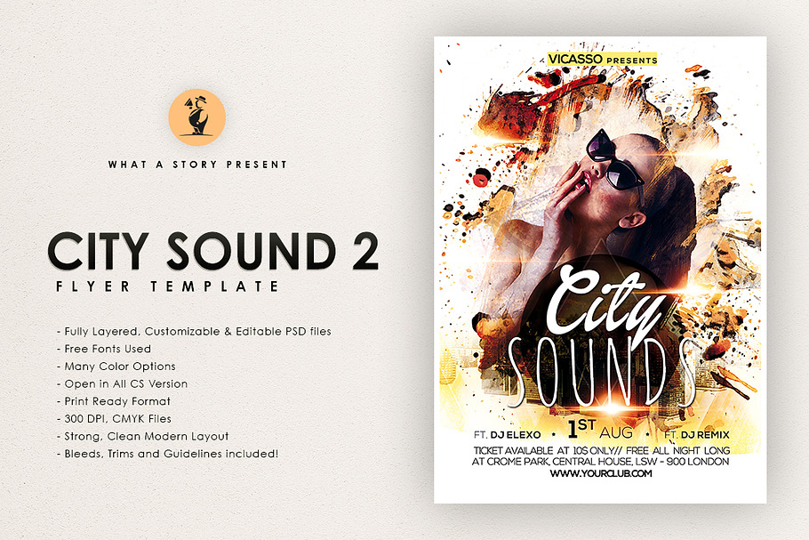 CITY SOUND 2 in Flyer Templates - product preview 8