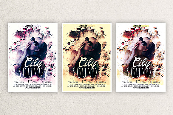 CITY SOUND 2 in Flyer Templates - product preview 2