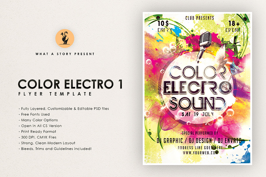 COLOR ELECTRO 1 in Flyer Templates - product preview 8