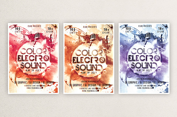 COLOR ELECTRO 1 in Flyer Templates - product preview 2