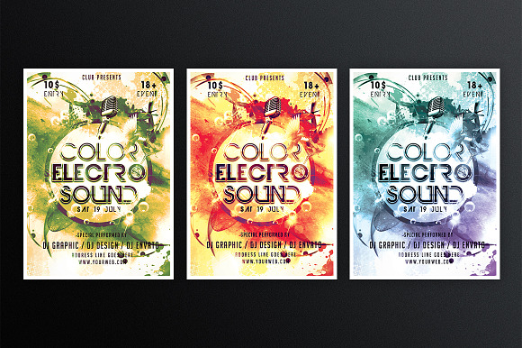 COLOR ELECTRO 1 in Flyer Templates - product preview 3
