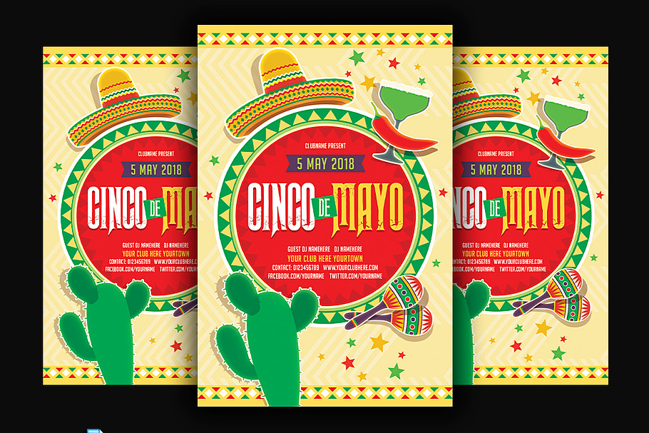Cinco De Mayo Flyer in Flyer Templates - product preview 8