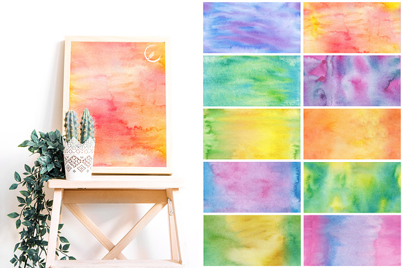 Watercolor Seamless Textures in Textures - product preview 1