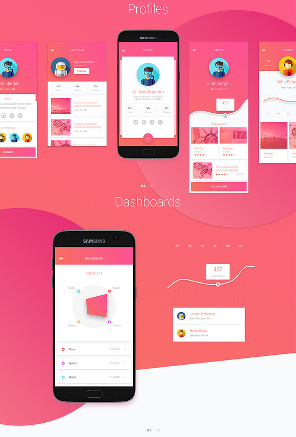 Material Design Mobile UI Kit for Ps in UI Kits and Libraries - product preview 3