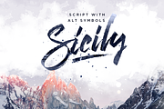 New. Sicily Script Font.