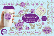 Lavender Roses Clipart 1030