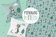 Penguins pattern - fabric pattern 