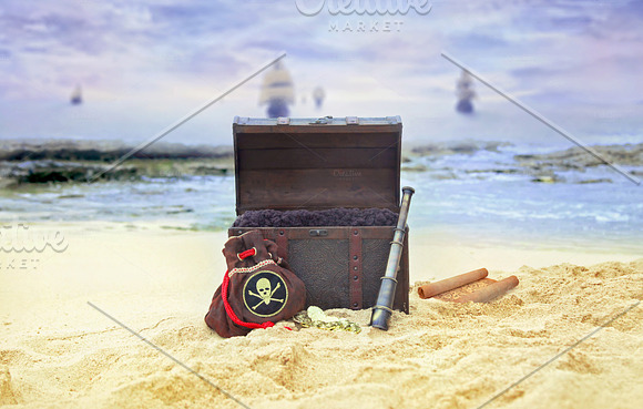 Newborn Pirate Digital PhotoBackdrop in Add-Ons - product preview 5