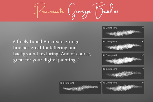 Procreate Grunge Brush Pack in Photoshop Brushes - product preview 1