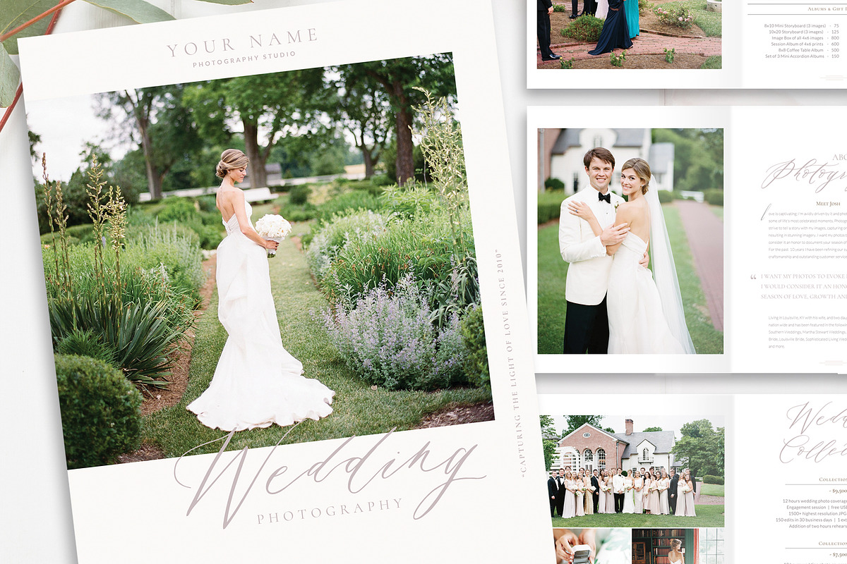 14-Page Wedding Photography Magazine in Magazine Templates - product preview 8