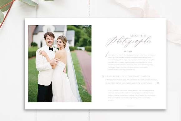 14-Page Wedding Photography Magazine in Magazine Templates - product preview 4