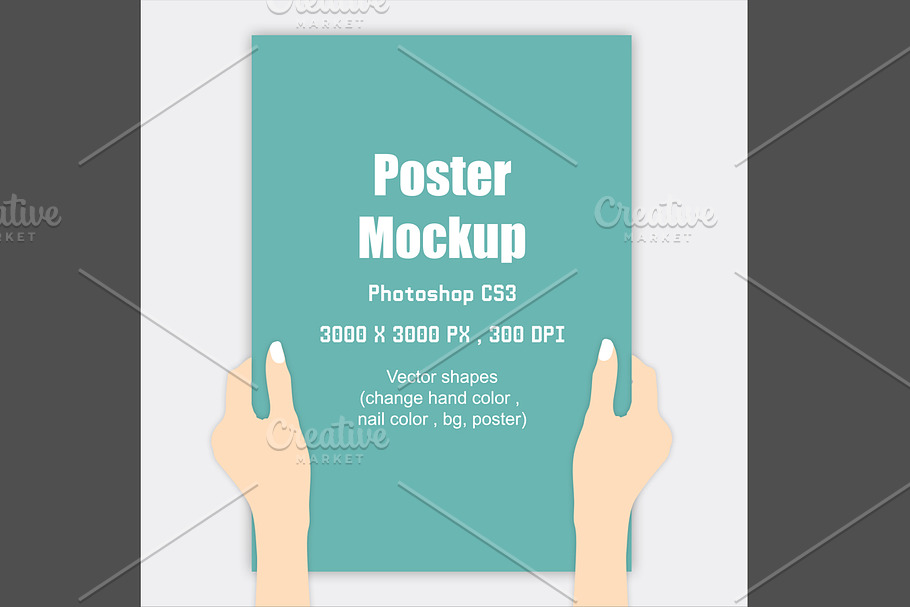 Minimal Poster Mockup v2 in Print Mockups - product preview 8